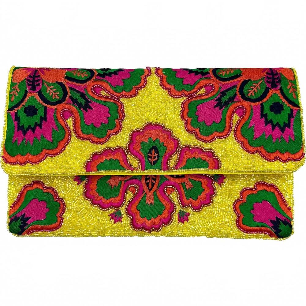 NEW LA CHIC DESIGNS women's festive royalty beaded clutch in multi